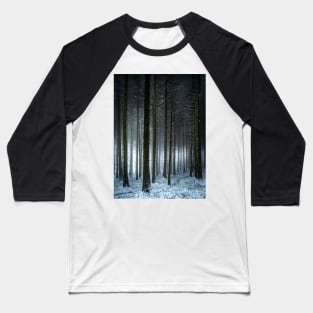 Snowy Forest in the Fog Baseball T-Shirt